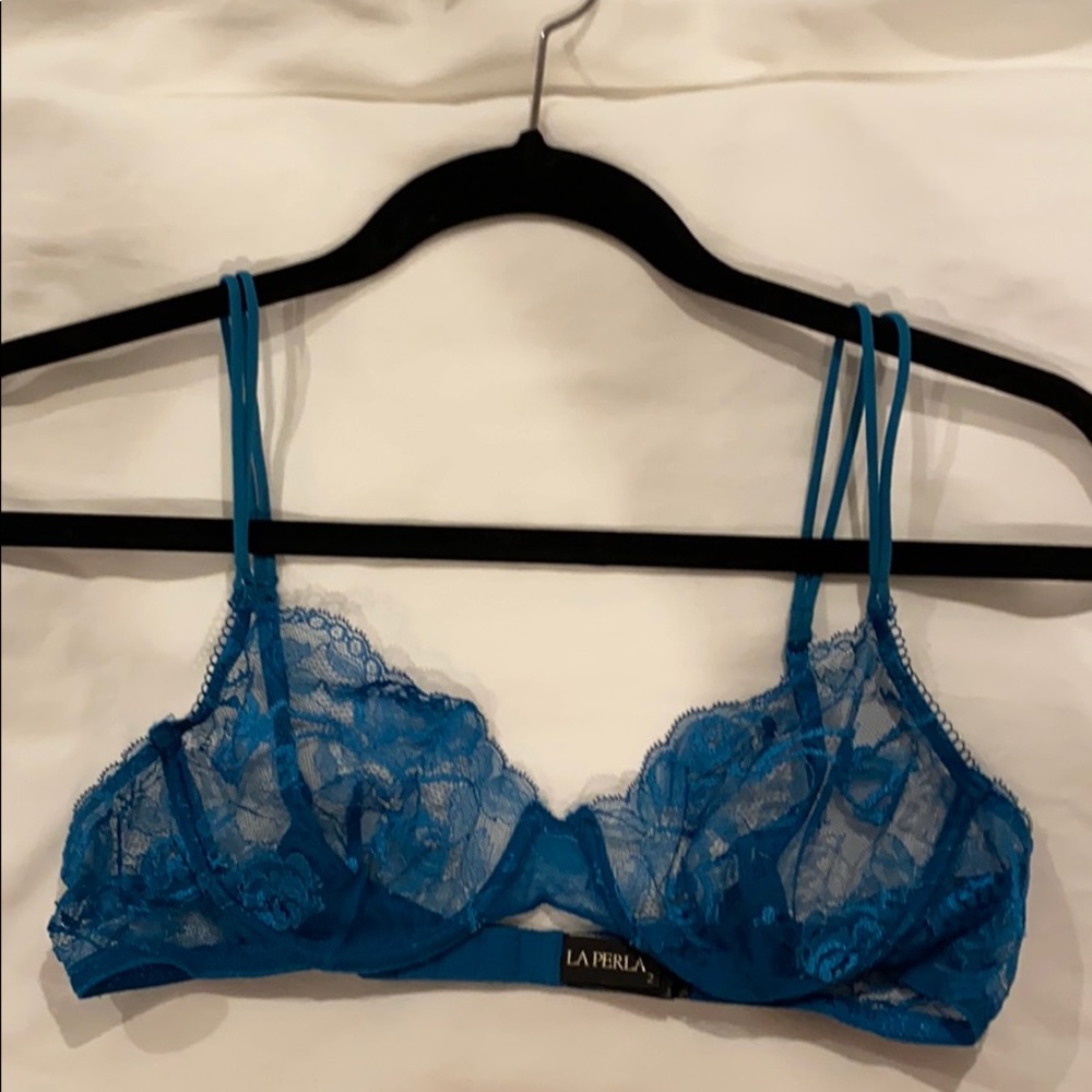La Perla Blue Lace Bra - 34B